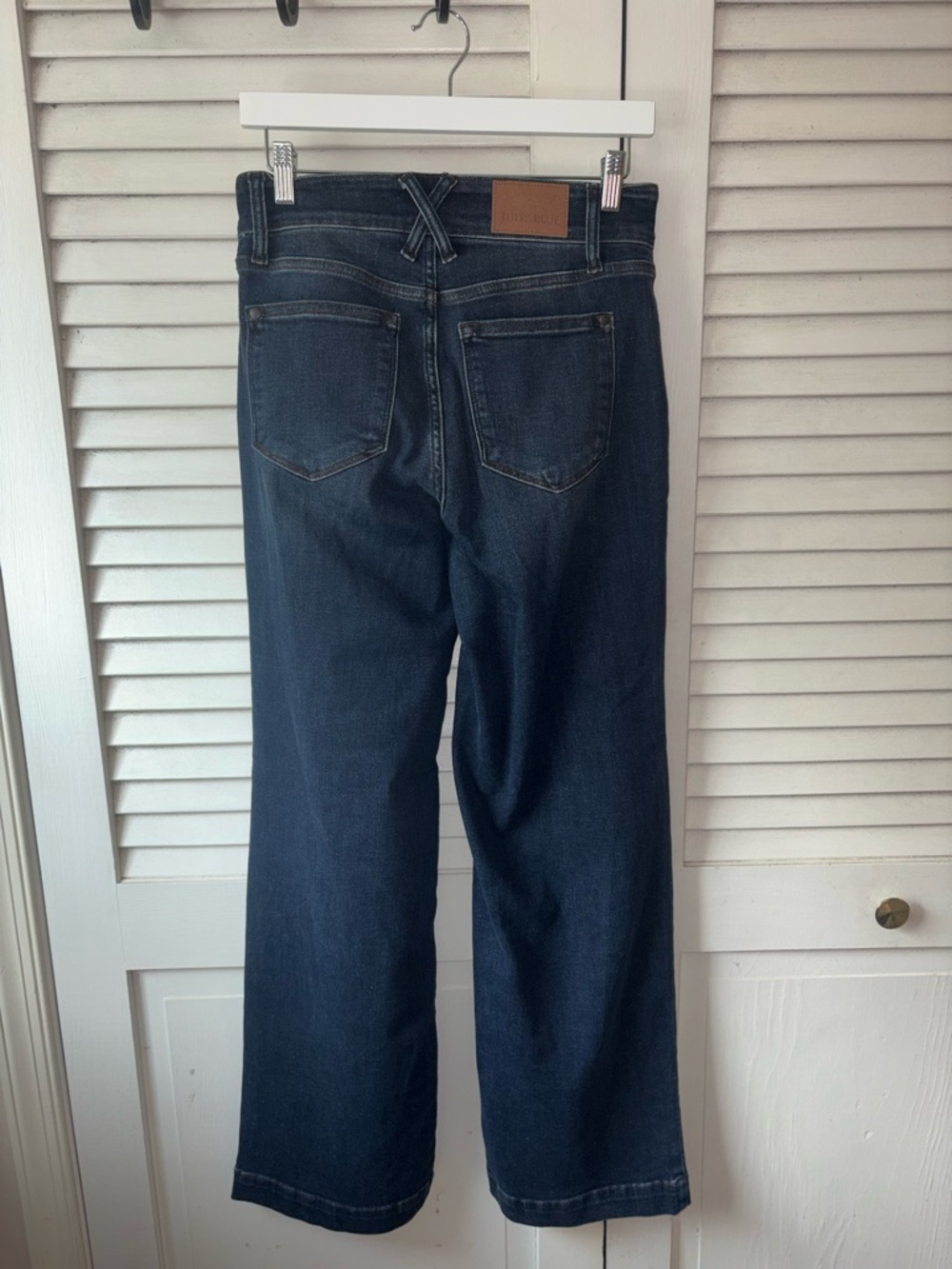 Judy Blue High Waist Wide Leg Jeans 5/27 Double Button Medium Wash 90s - Picture 4 of 7